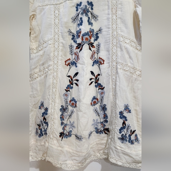 Free People Urban Outfitters Victorian Embroidered Mini Dress size XS - Picture 3 of 11